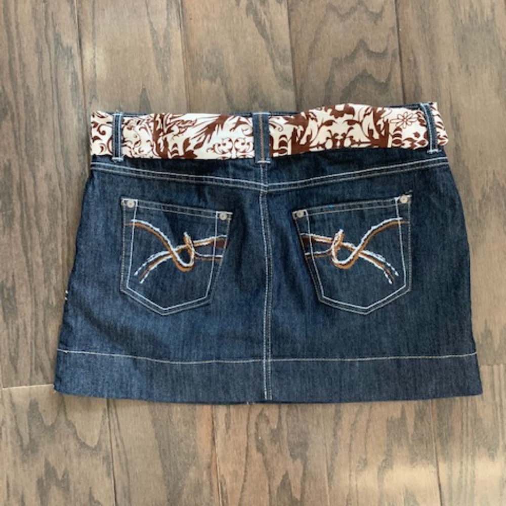 So Wear It to Declare It Women's Denim Mini Skirt - Picture 2 of 5